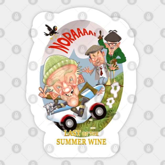 Last of the Summer Wine Sticker by Sarah Bailey TV Cartoons